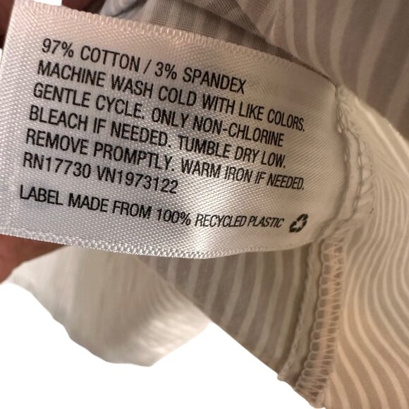 A New Day Size S  Striped Button-Up Shirt La Vida Bella Graphic - Picture 11 of 12